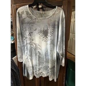 Knit Top By Susan Lawrence Woman Size 3XL Beige